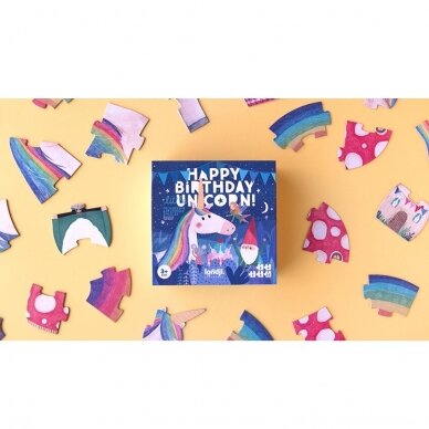Puzzle "Happy Birthday Unicorn" from 3 years 5