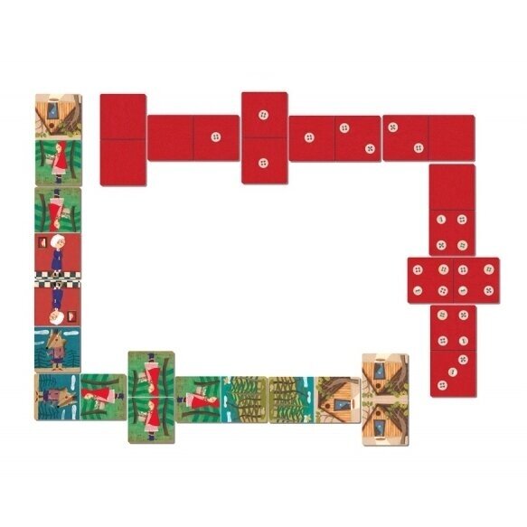 Domino žaidimas RAUDONKEPURAITĖ, 3+ m. 1 Domino žaidimas RAUDONKEPURAITĖ, 3+ m. 1