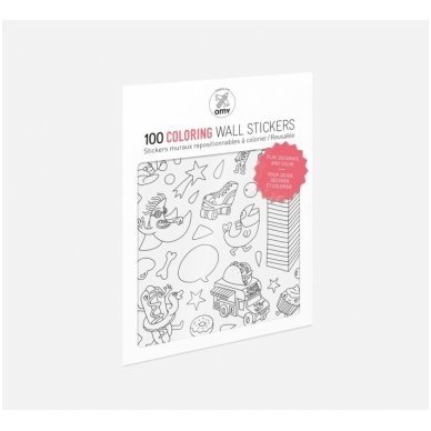 Set of stickers COLORING 100 pcs | OMY