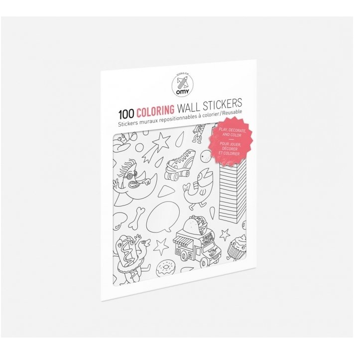 Set of stickers COLORING 100 pcs | OMY Set of stickers COLORING 100 pcs | OMY
