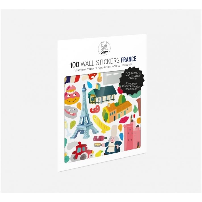 Set of stickers FRANCE 100 pcs | OMY Set of stickers FRANCE 100 pcs | OMY