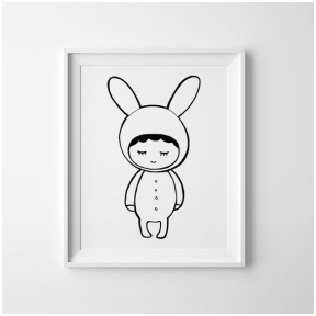 Mini Learners printed poster "Shy Bunny"