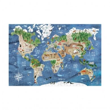 Micro puzzle DISCOVER THE WORLD, pocket, 600 pcs. 6+ y. 4