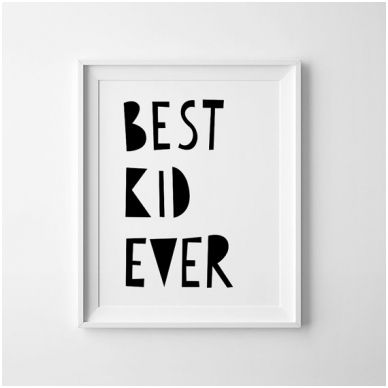 Mini Learners printed poster "Best Kid Ever"