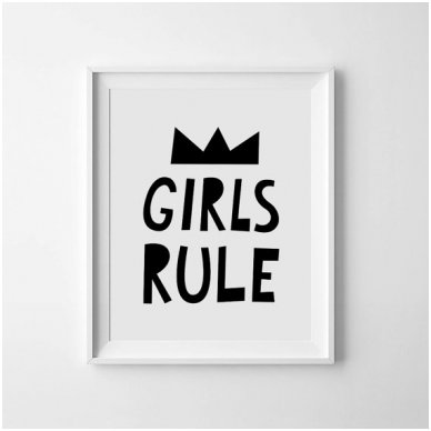 Mini Learners printed poster "Girls Rule"