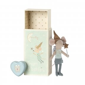 Mouse Tooth Fairy Bow Blue with Metal Box, Big Brother