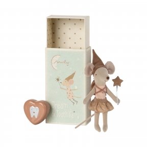 Tooth Fairy Big Sister Mouse Rose with Metal Box | Maileg