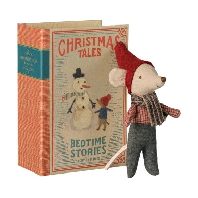 Christmas mouse, baby in book Christmas mouse, baby in book