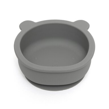 Silikoninis prilimpantis dubenėlis kūdikiams, Bear, Pewter Green