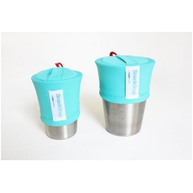 SnackSnap Cup Lid Aqua Set of 2 1