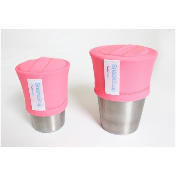 SnackSnap Cup Lid Coral Set of 2 1 SnackSnap Cup Lid Coral Set of 2 1
