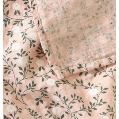 XL Organic cotton muslin cloth blossom - Dusty pink, 1 pcs. 1