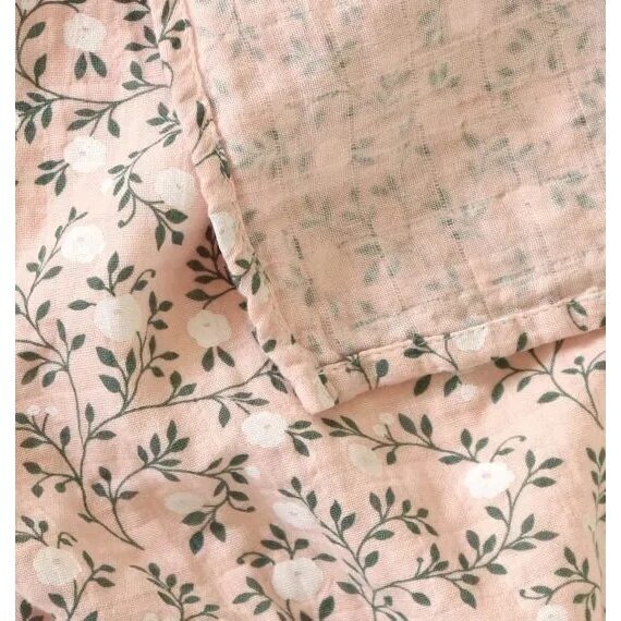 XL organinės medvilnės merliukas Žiedai, Dusty pink 1 vnt. 1
